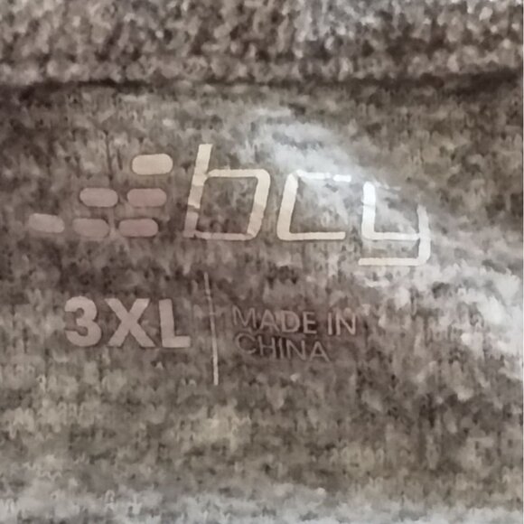 BCG Size 3XL Top 1/4 Zip Up Pullover Womens Long Sleeve Gray Relaxed Fit Cozy - Picture 6 of 8